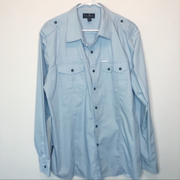 Marc Ecko XL Men’s Long Sleeve Button Down Utility - Picture 1 of 9